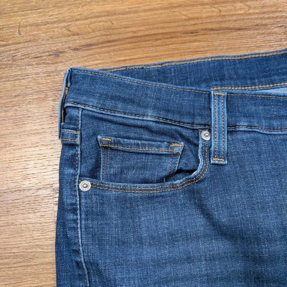 Levis Classic Bootcut Jeans Womens 16W Blue Mid Rise Dark Wash Stretch Denim